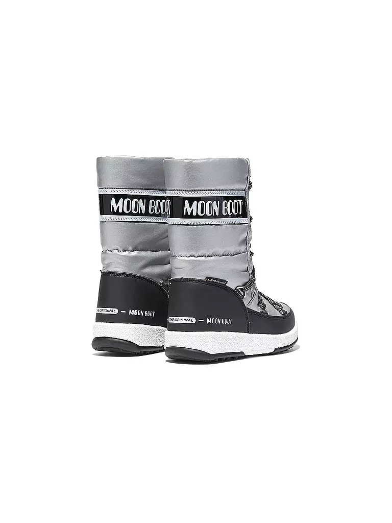 MOON BOOT Kinder Schneestiefel Jr G Quilted WP Silber